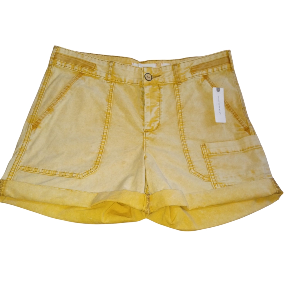 Yellow Cargo Shorts with Relaxed Fit